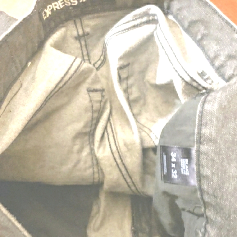 Express Jeans for Men 34 x 32 Loose Fit - Boot Cut / Black